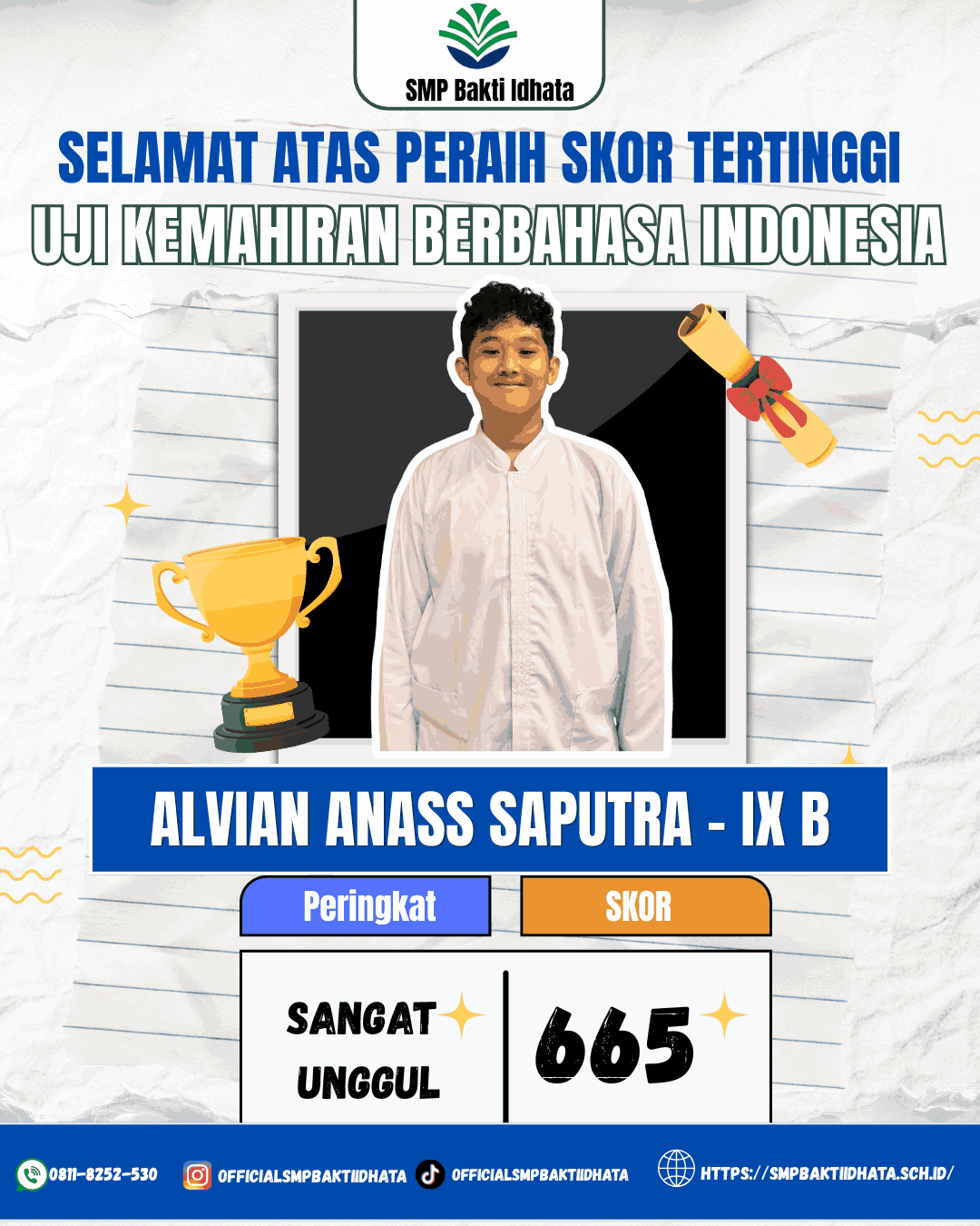 Peraih Skor Tertinggi Uji Kemahiran Berbahasa Indonesia