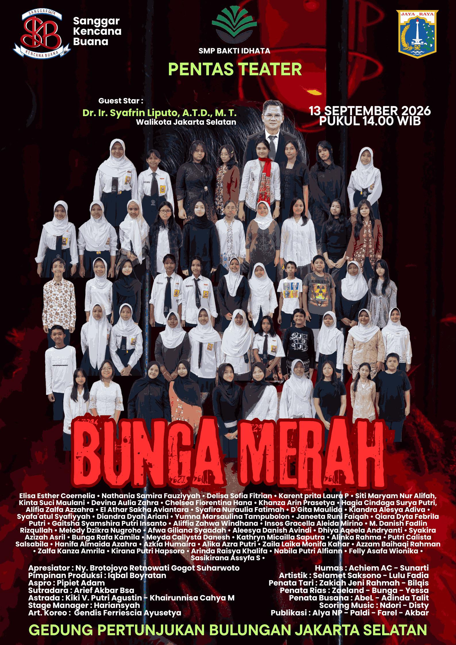Pergelaran Teater SMP Bakti Idhata "Bunga Merah"